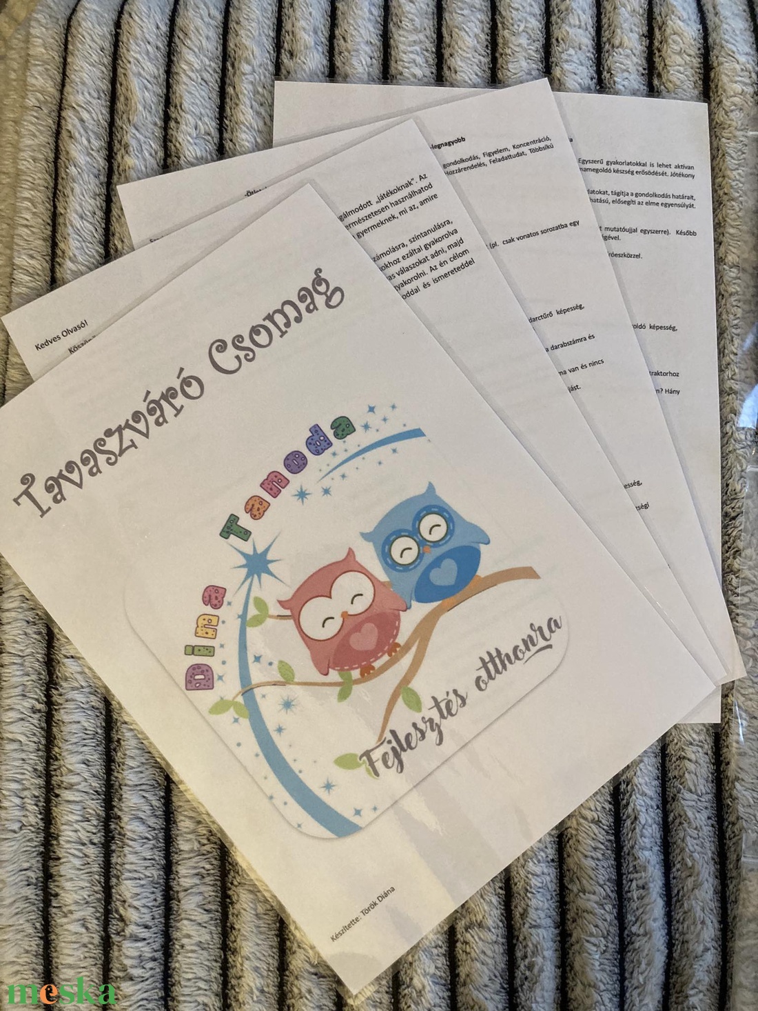 Dina Tanoda fejlesztő csomag 1. PDF formátumban - játék & sport - készségfejlesztő és logikai játék - oktató játékok - Meska.hu Dina Tanoda fejlesztő csomag 1. PDF formátumban - játék & sport - készségfejlesztő és logikai játék - oktató játékok - Meska.hu