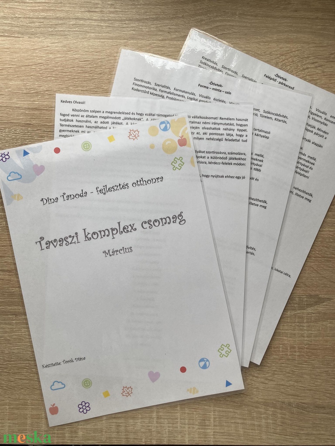 Dina Tanoda komplex fejlesztőcsomag 3.  AJÁNDÉK nyuszis mini csomaggal PDF - játék & sport - készségfejlesztő és logikai játék - oktató játékok - Meska.hu Dina Tanoda komplex fejlesztőcsomag 3.  AJÁNDÉK nyuszis mini csomaggal PDF - játék & sport - készségfejlesztő és logikai játék - oktató játékok - Meska.hu