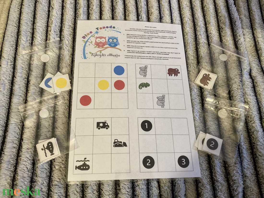 Dina Tanoda fejlesztő csomag 1. PDF formátumban - játék & sport - készségfejlesztő és logikai játék - oktató játékok - Meska.hu Dina Tanoda fejlesztő csomag 1. PDF formátumban - játék & sport - készségfejlesztő és logikai játék - oktató játékok - Meska.hu