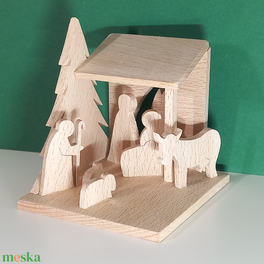 Kisméretű magyaros Betlehem - karácsony - karácsonyi lakásdekoráció - karácsonyi falu, házikó - Meska.hu