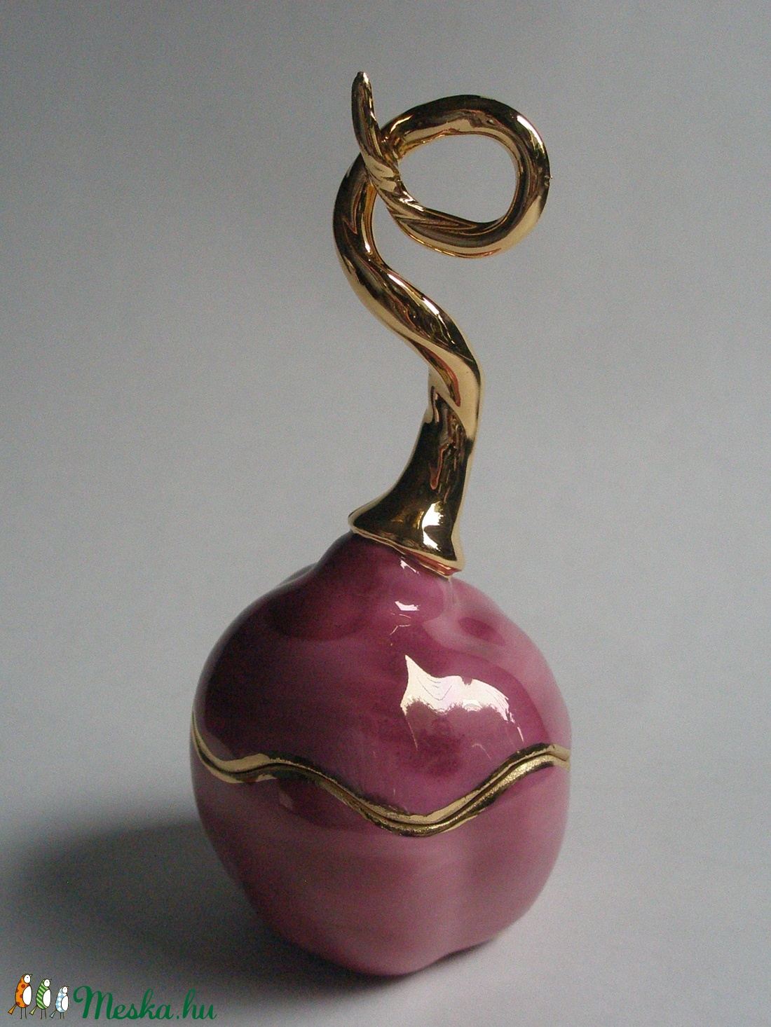 viola-arany porcelán ékszertartó - ékszer - ékszertartó - Meska.hu