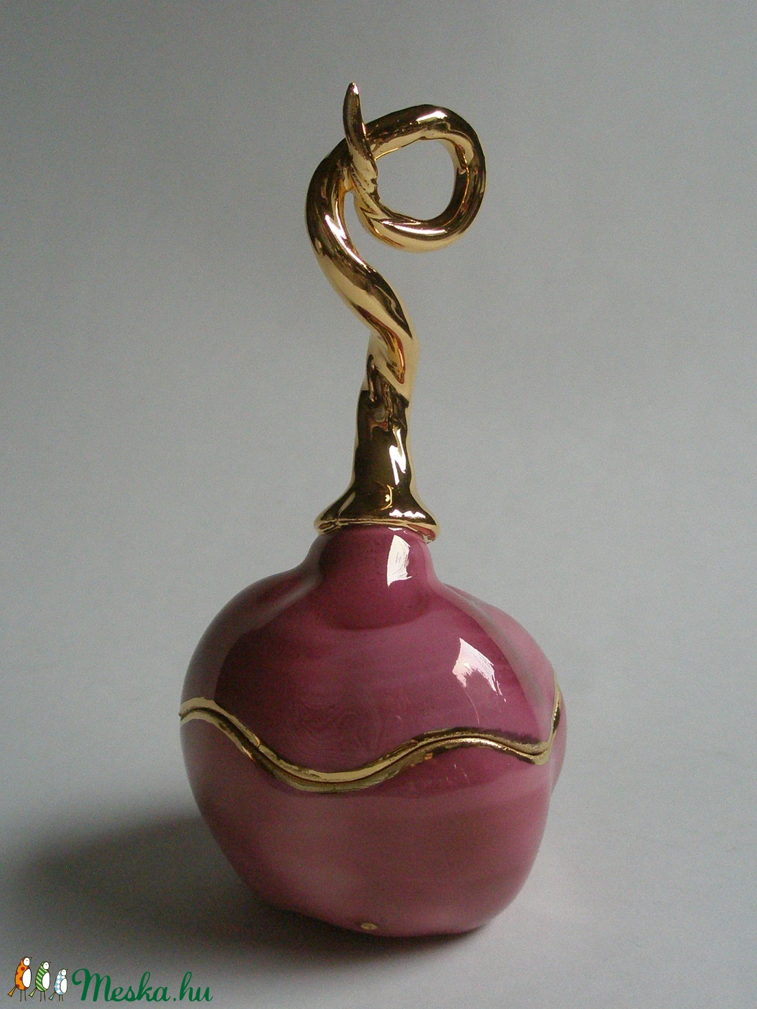 viola-arany porcelán ékszertartó - ékszer - ékszertartó - Meska.hu