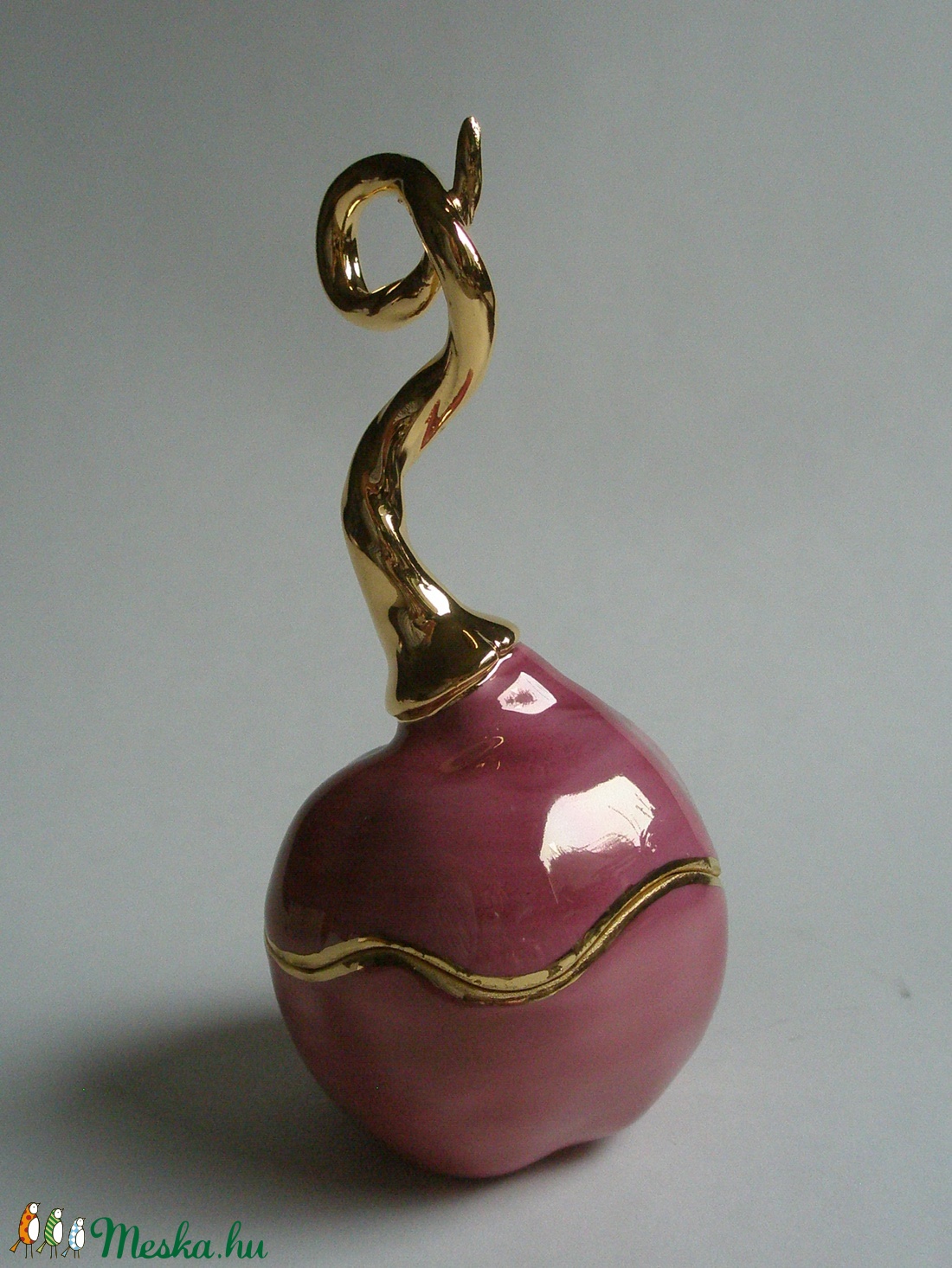 viola-arany porcelán ékszertartó - ékszer - ékszertartó - Meska.hu