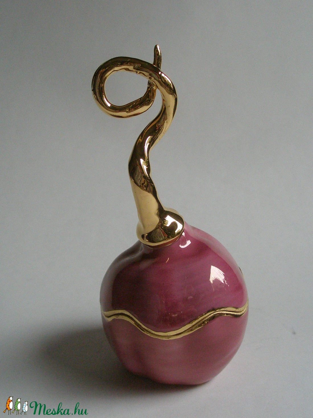 viola-arany porcelán ékszertartó - ékszer - ékszertartó - Meska.hu