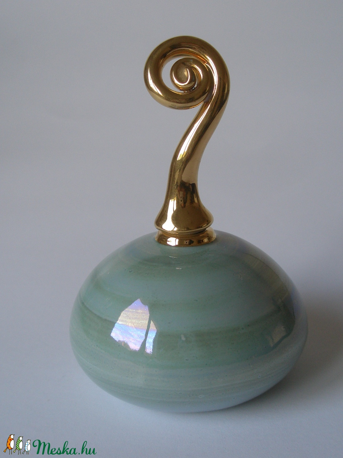 türkiz parfümöspalack - szépségápolás - Meska.hu