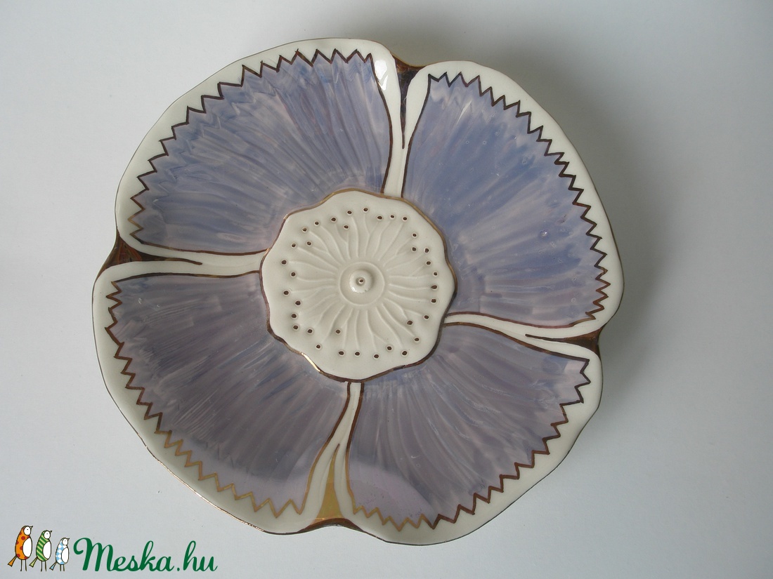 Kék virág tálaló -  - Meska.hu