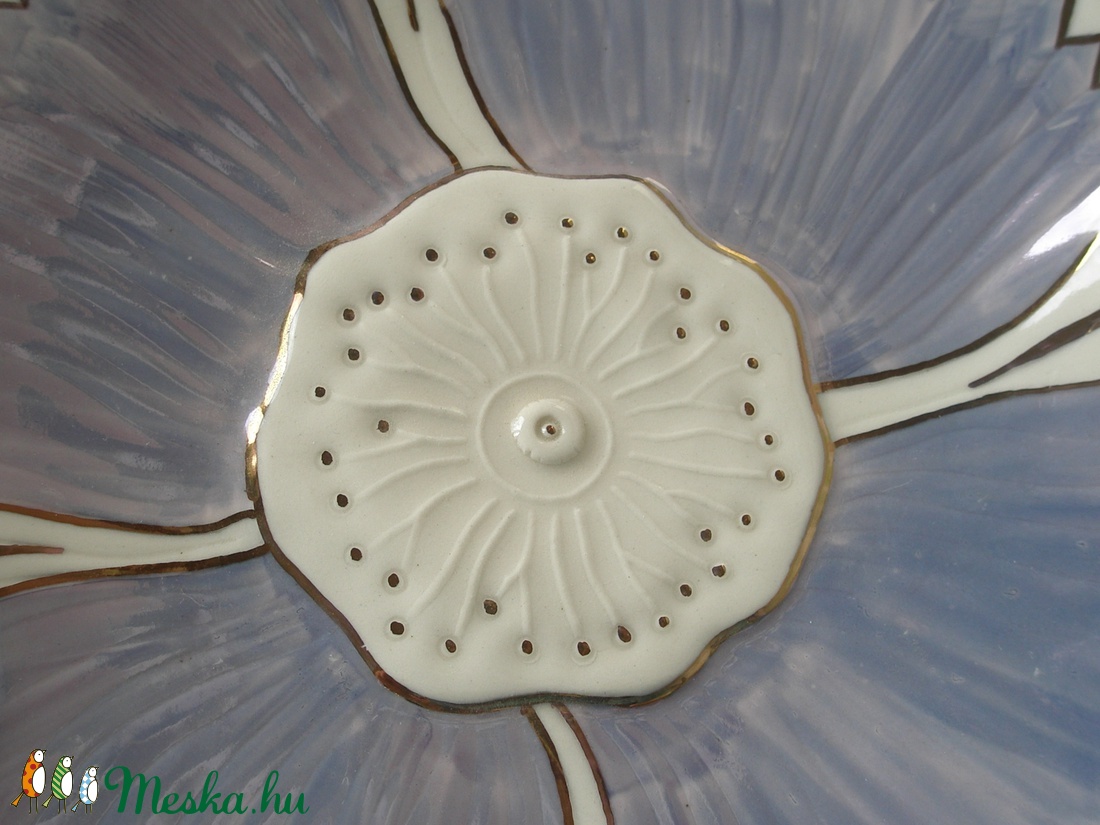 Kék virág tálaló -  - Meska.hu