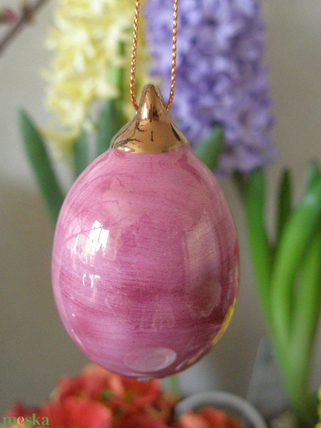 Húsvéti porcelán tojás - ünnepi díszek, dekorációk - húsvéti díszek és dekorációk - húsvéti tojás, hímestojás - Meska.hu