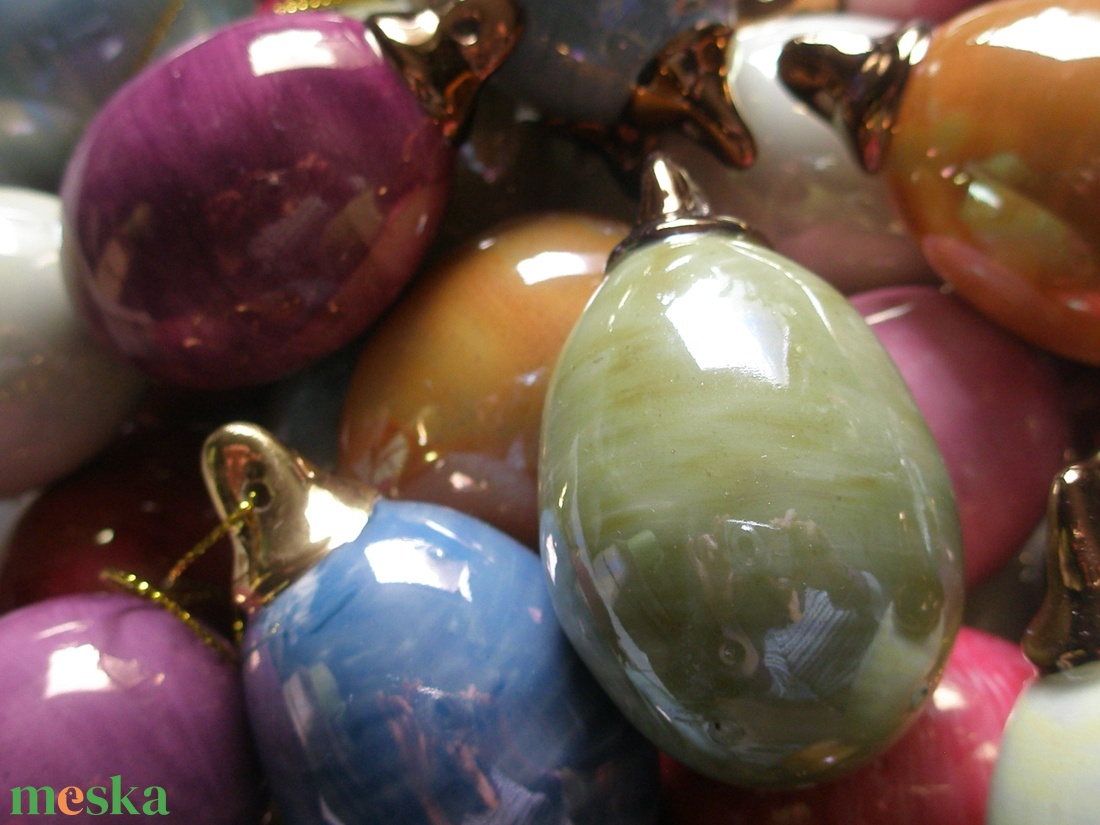 Porcelán tojás 5 db szett - ünnepi díszek, dekorációk - húsvéti díszek és dekorációk - húsvéti tojás, hímestojás - Meska.hu