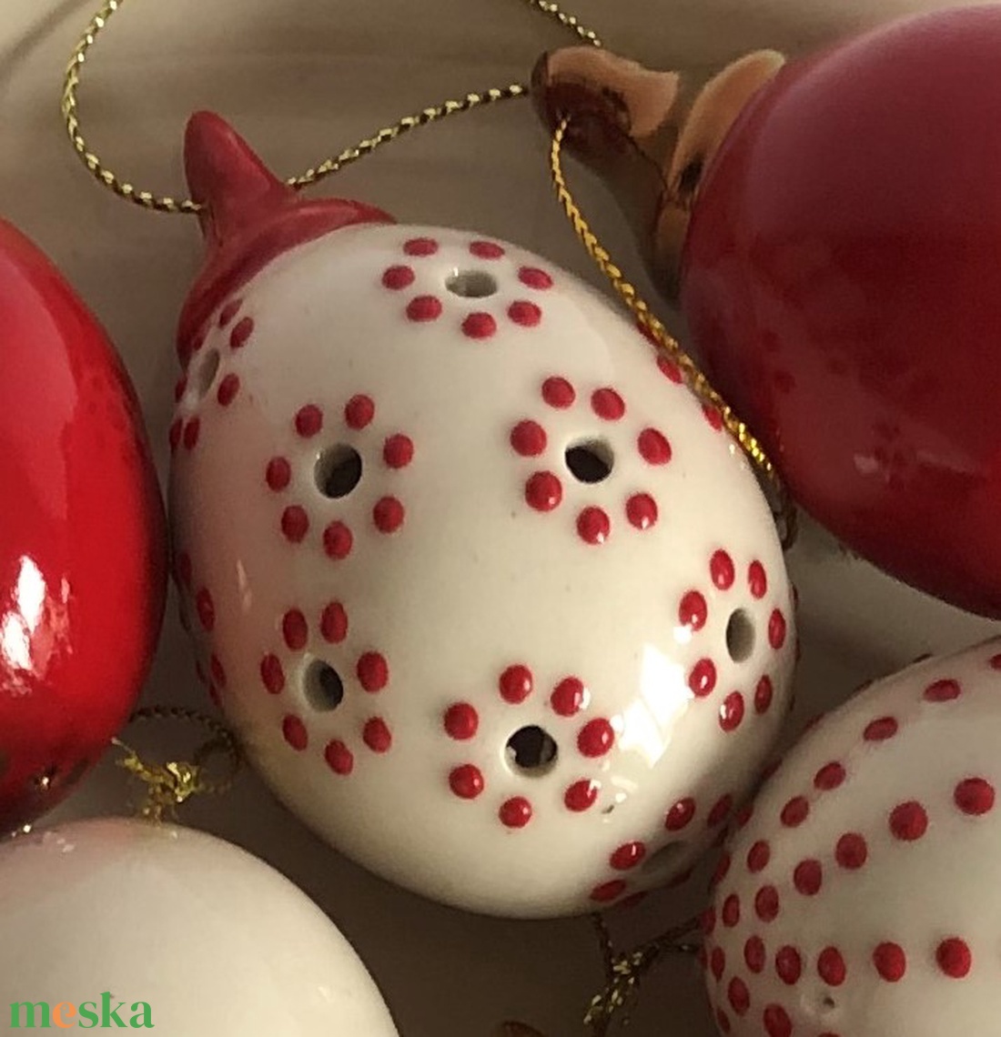 Húsvéti porcelán tojás - ünnepi díszek, dekorációk - húsvéti díszek és dekorációk - húsvéti tojás, hímestojás - Meska.hu