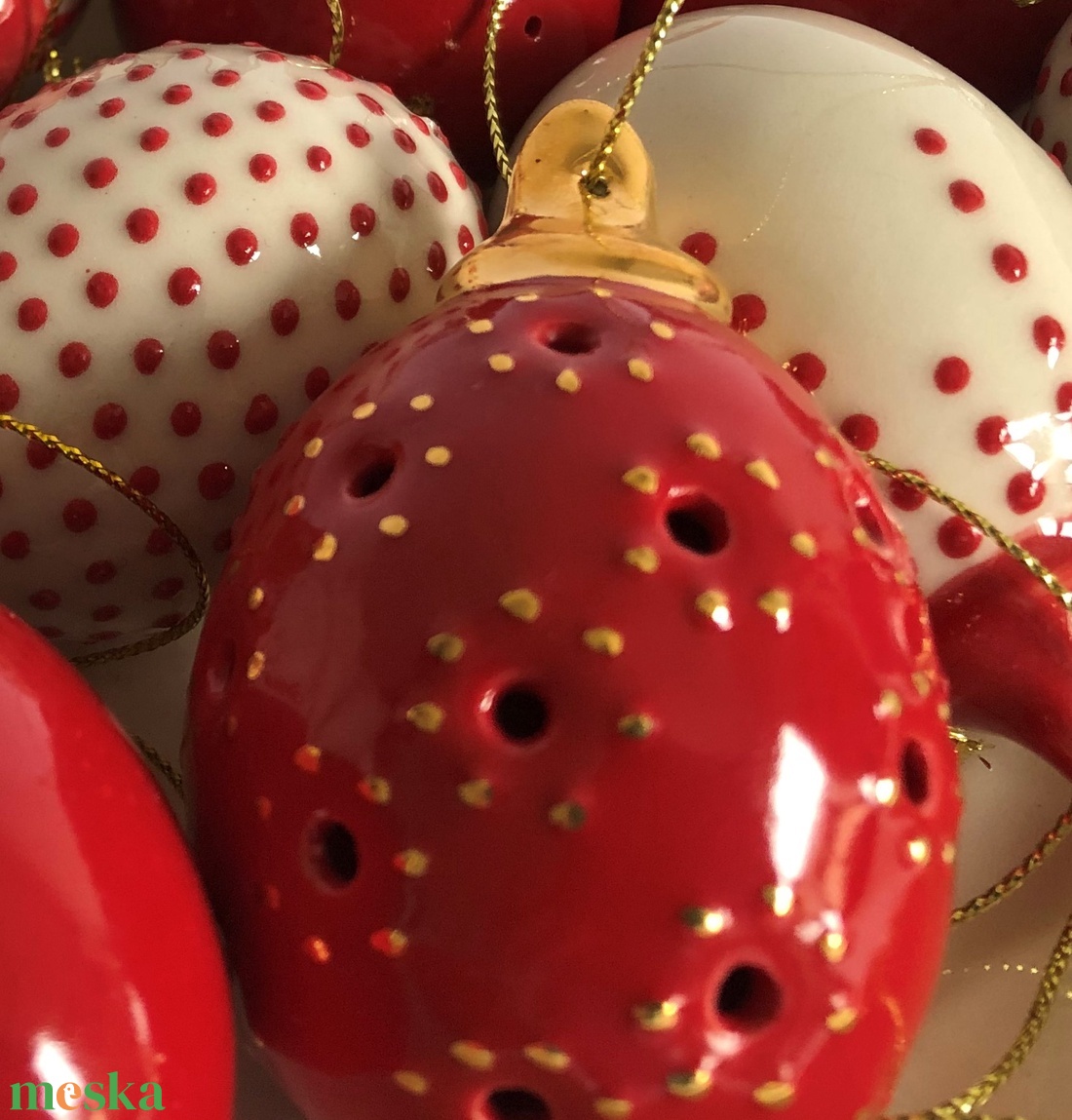 Húsvéti porcelán tojás - ünnepi díszek, dekorációk - húsvéti díszek és dekorációk - húsvéti tojás, hímestojás - Meska.hu