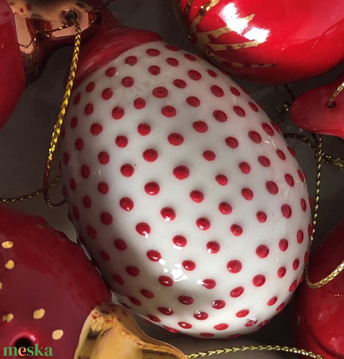 Húsvéti porcelán tojás - ünnepi díszek, dekorációk - húsvéti díszek és dekorációk - húsvéti tojás, hímestojás - Meska.hu