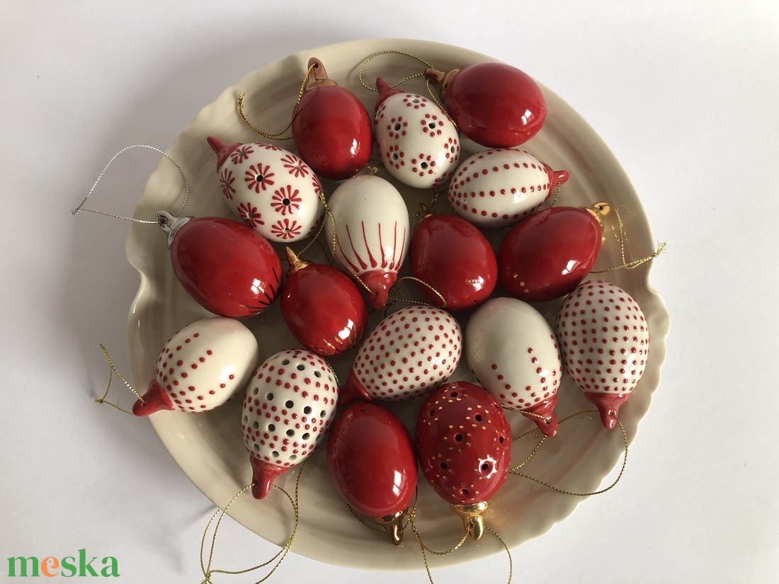 Húsvéti porcelán tojás - ünnepi díszek, dekorációk - húsvéti díszek és dekorációk - húsvéti tojás, hímestojás - Meska.hu