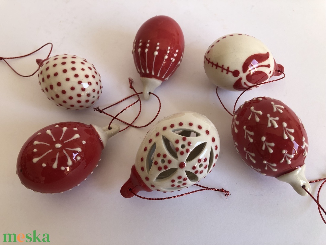 Húsvéti Porcelán tojás 6 db szett - ünnepi díszek, dekorációk - húsvéti díszek és dekorációk - húsvéti tojás, hímestojás - Meska.hu