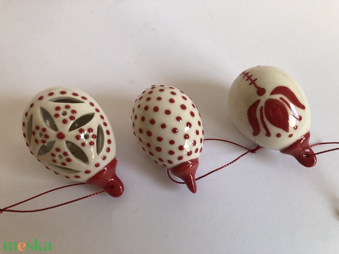 Húsvéti Porcelán tojás 6 db szett - ünnepi díszek, dekorációk - húsvéti díszek és dekorációk - húsvéti tojás, hímestojás - Meska.hu