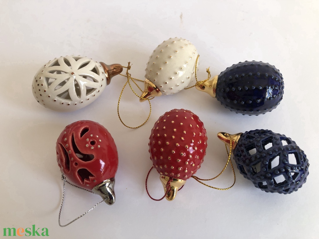 Húsvéti Porcelán tojás 6 db szett - ünnepi díszek, dekorációk - húsvéti díszek és dekorációk - húsvéti tojás, hímestojás - Meska.hu