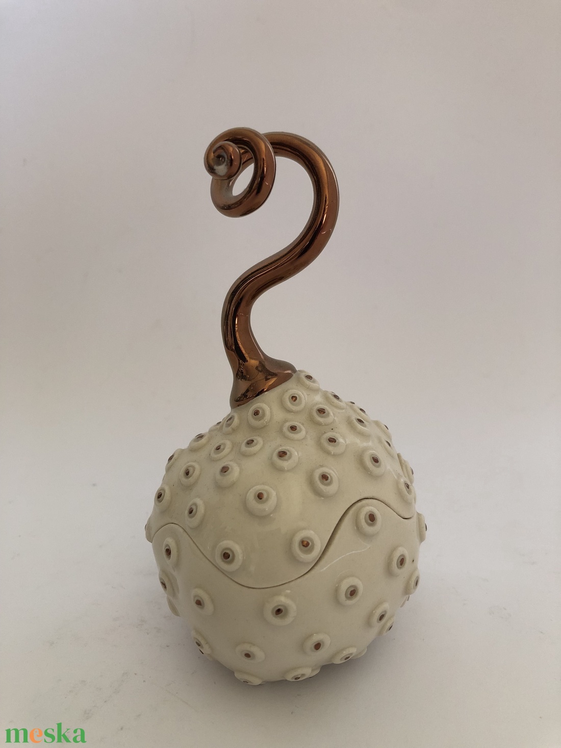 fehér-arany porcelán ékszertartó - ékszer - ékszertartó - ékszerdoboz - Meska.hu