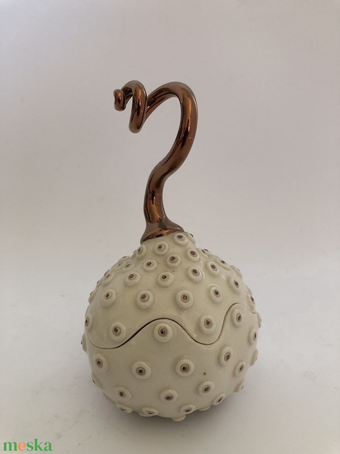 fehér-arany porcelán ékszertartó - ékszer - ékszertartó - ékszerdoboz - Meska.hu