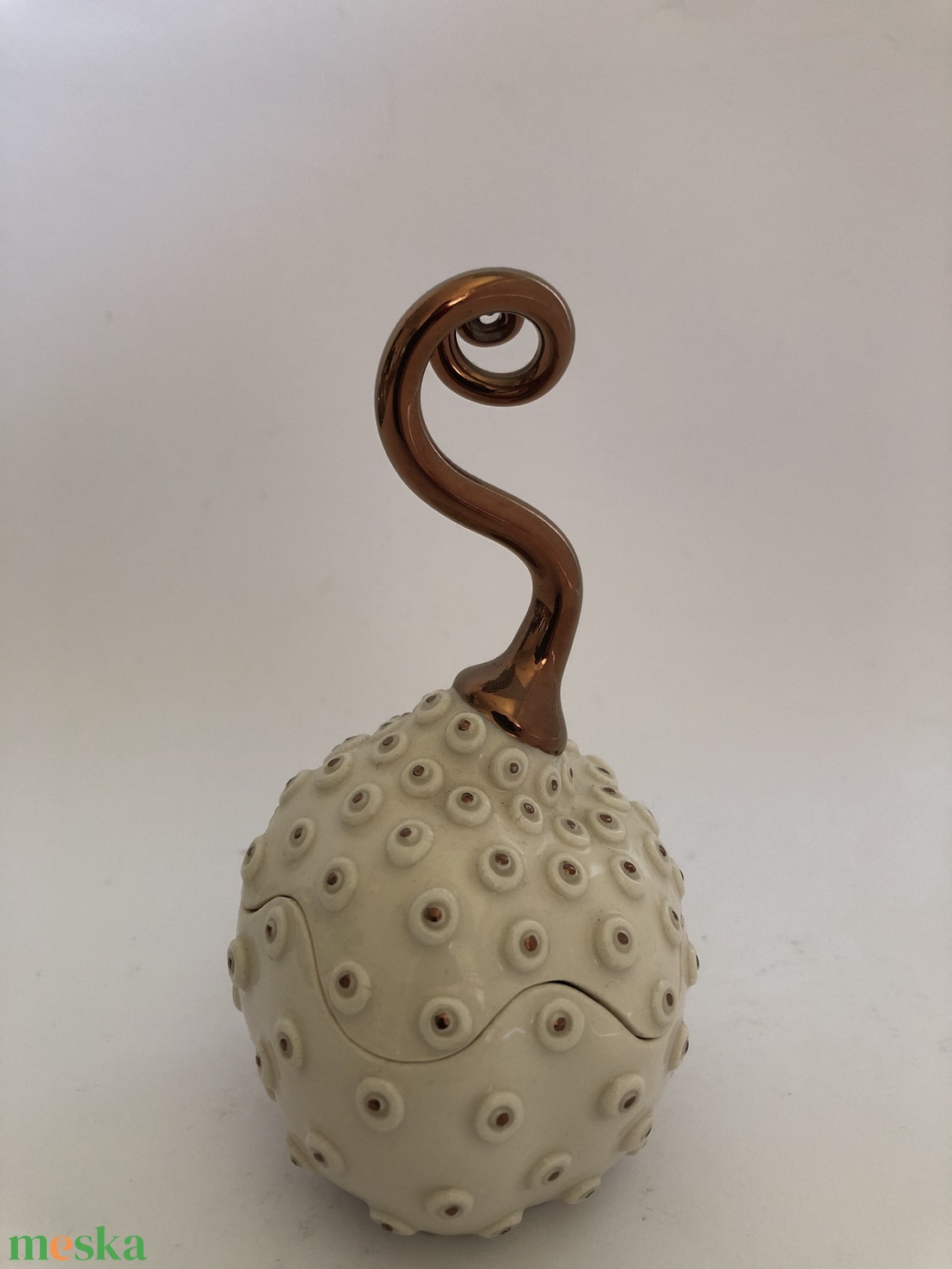 fehér-arany porcelán ékszertartó - ékszer - ékszertartó - ékszerdoboz - Meska.hu