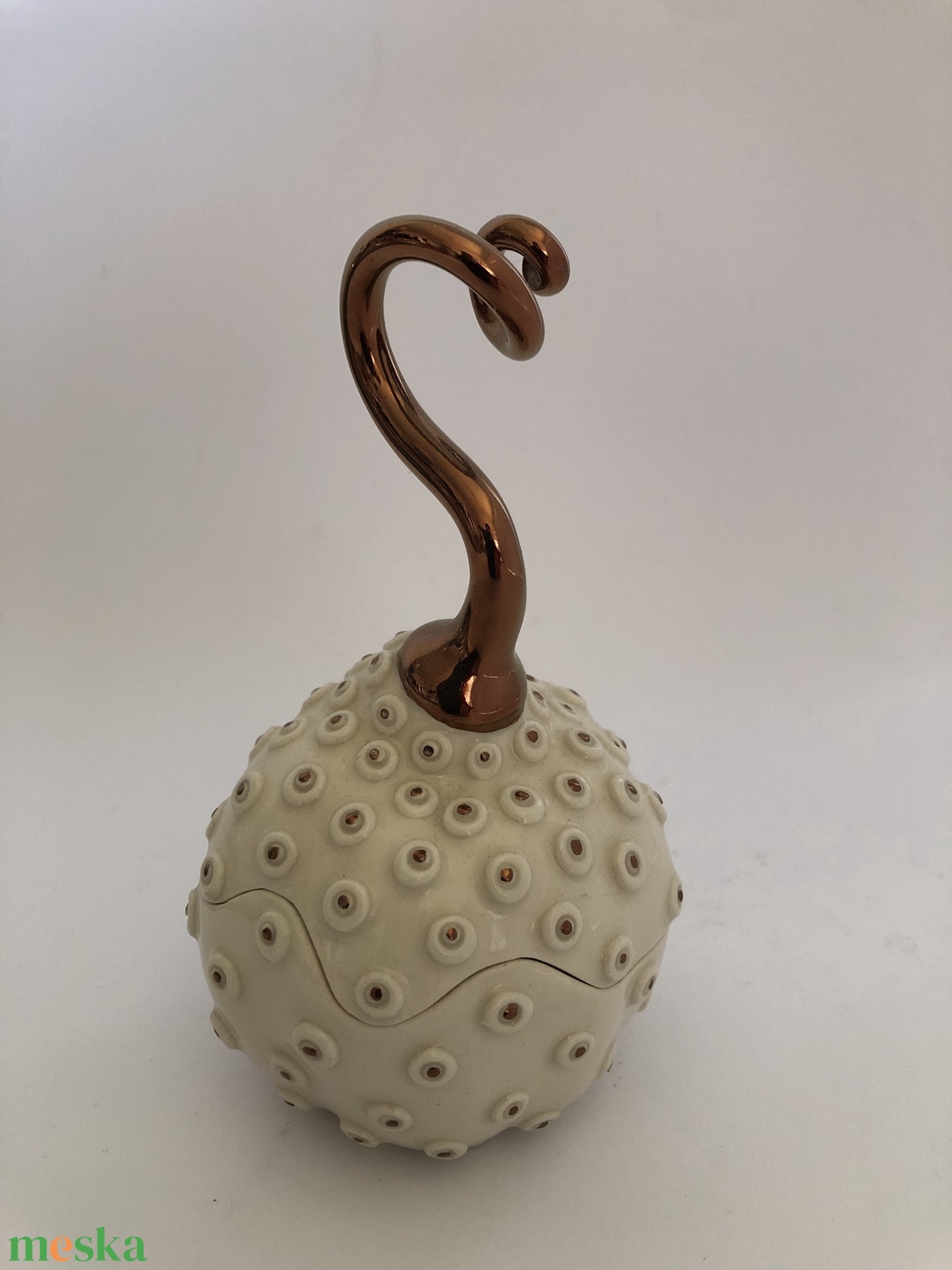 fehér-arany porcelán ékszertartó - ékszer - ékszertartó - ékszerdoboz - Meska.hu