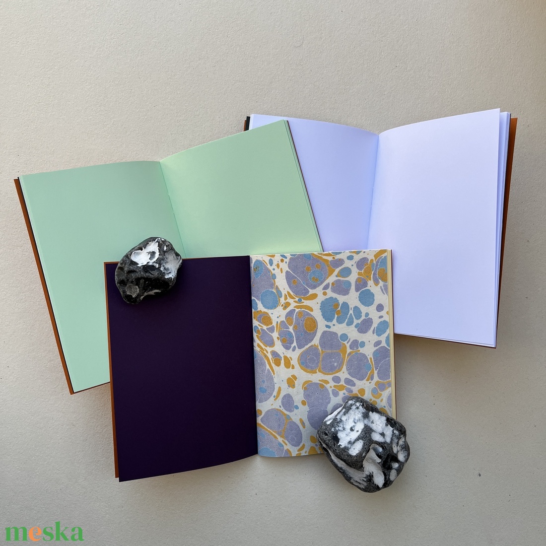 Füzetcsomag márványpapírral - otthon & életmód - papír, írószer - jegyzetfüzet & napló - Meska.hu