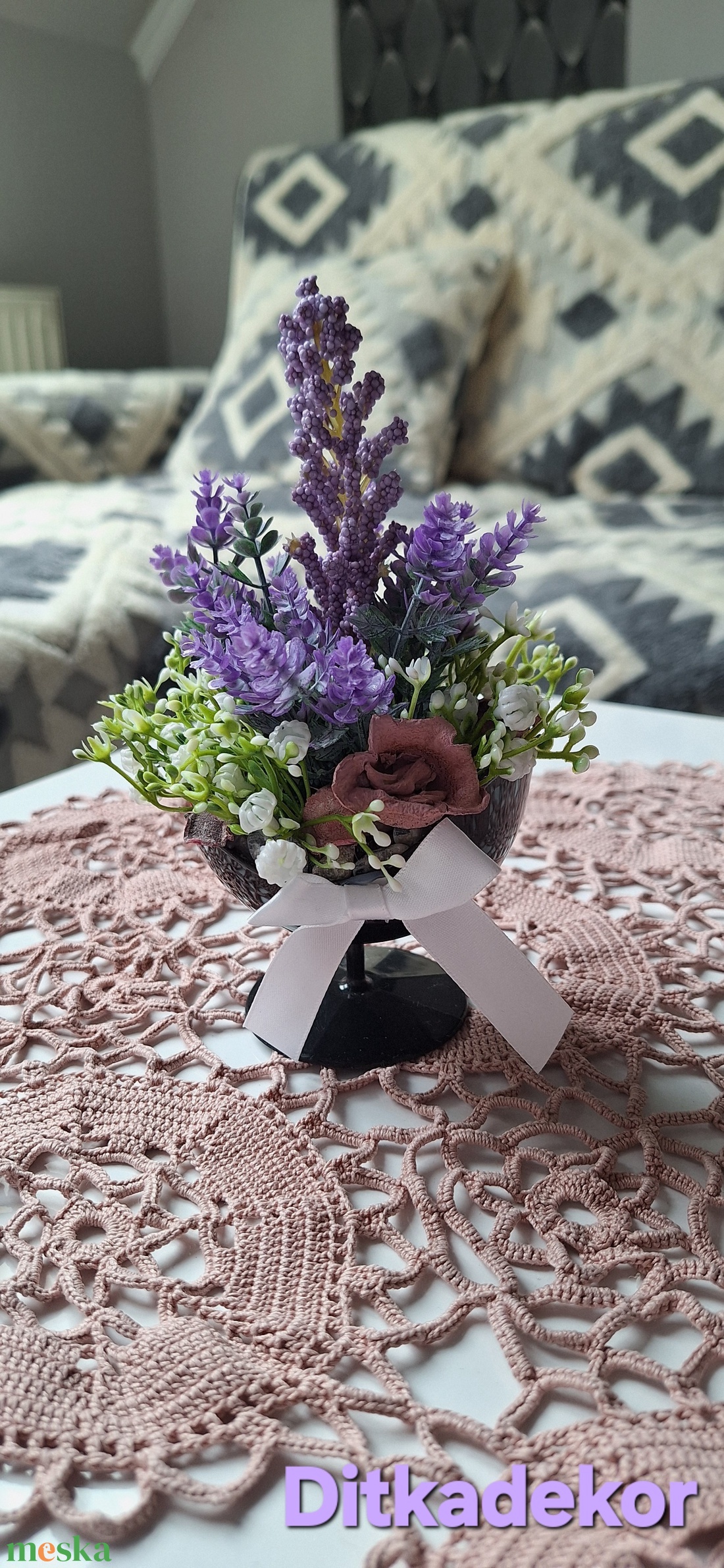 Anyák Napi Levendula-varázs � Rusztikus asztaldísz vintage stílusban(15cm magas) - otthon & életmód - dekoráció - asztal és polc dekoráció - asztaldísz - Meska.hu