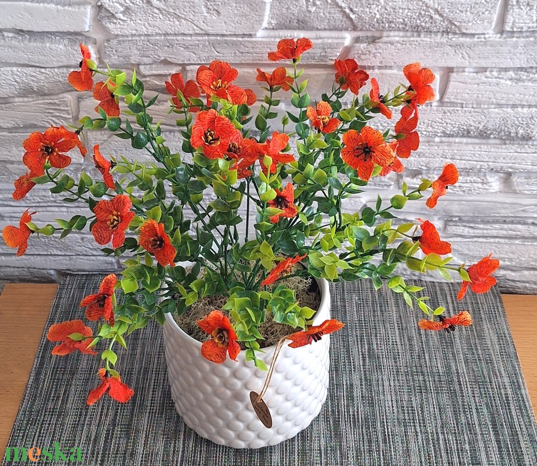 Provence-i álom � Kézműves virág asztaldísz különleges kaspóban(35cm magas) - otthon & életmód - dekoráció - asztal és polc dekoráció - asztaldísz - Meska.hu