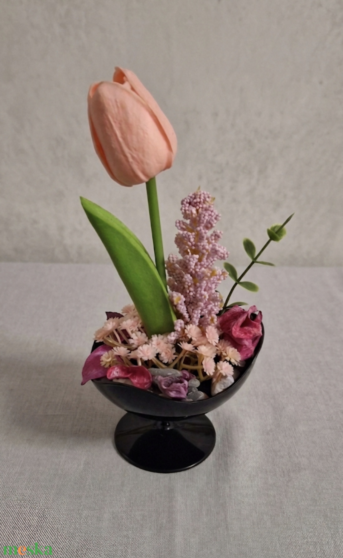 Báj és Stílus: Tulipán a Kehelyben(15cm magas) - otthon & életmód - dekoráció - asztal és polc dekoráció - asztaldísz - Meska.hu