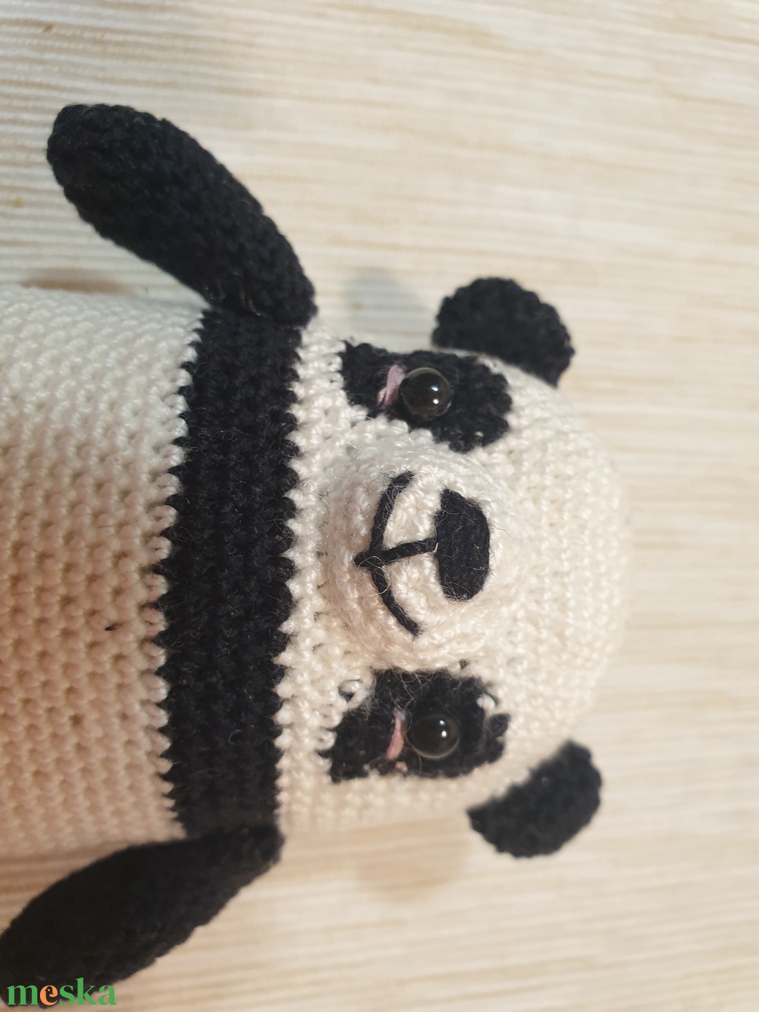 Horgolt panda maci - játék & sport - plüssállat & játékfigura - maci - Meska.hu