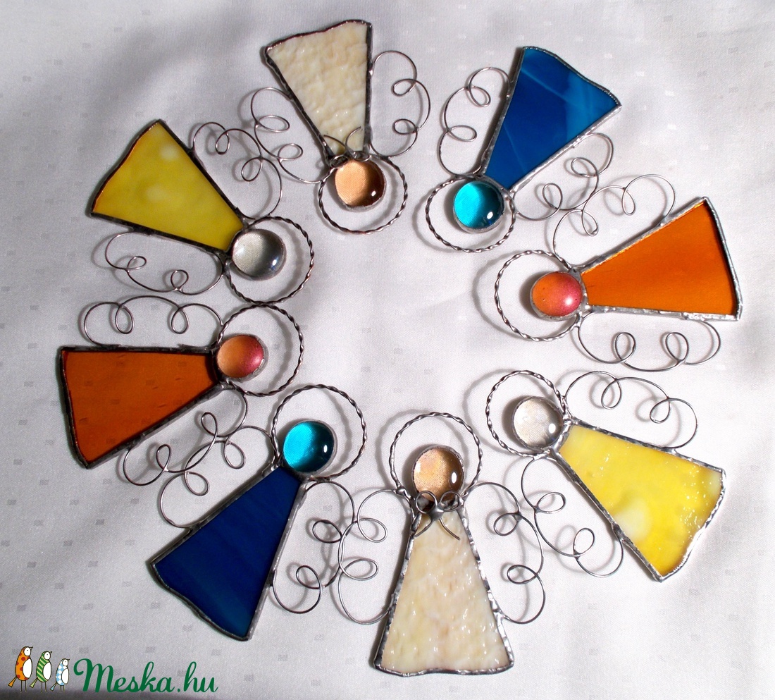 Tiffany angyal, karácsonyfadísz szett -  - Meska.hu