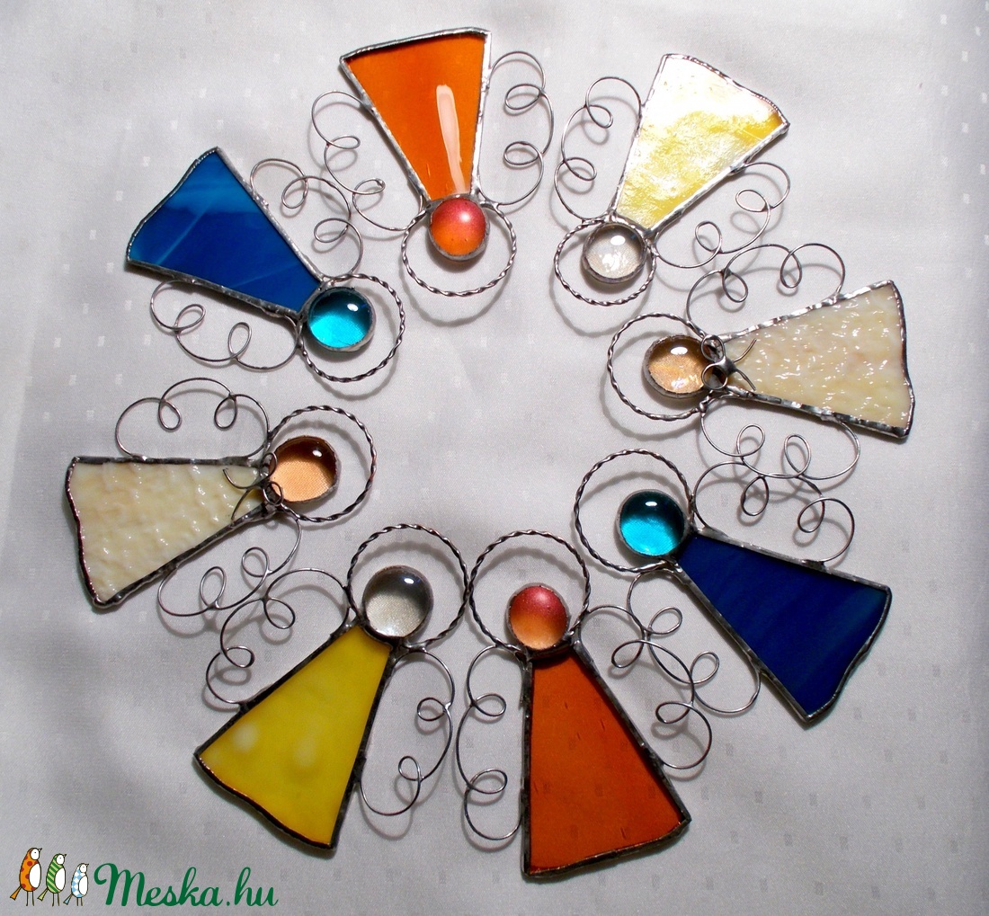 Tiffany angyal, karácsonyfadísz szett -  - Meska.hu