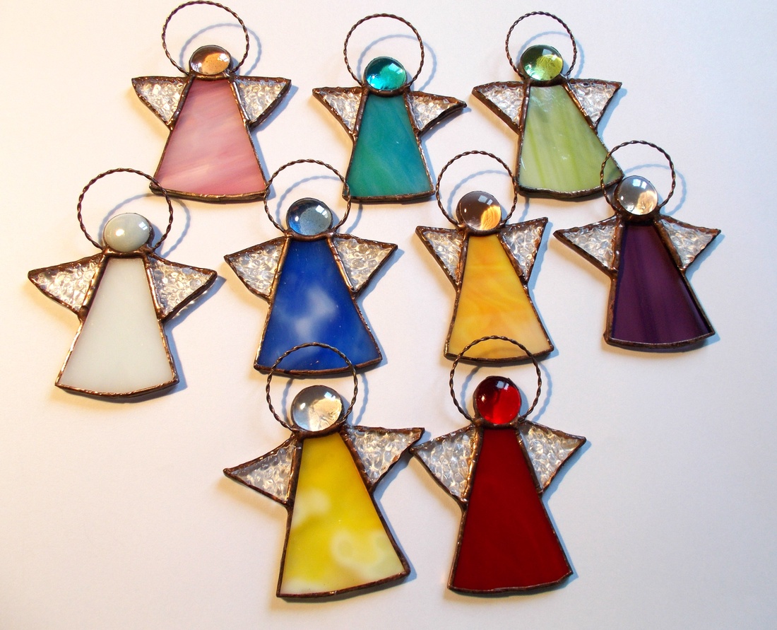 Tiffany angyal, karácsonyfadísz szett -  - Meska.hu