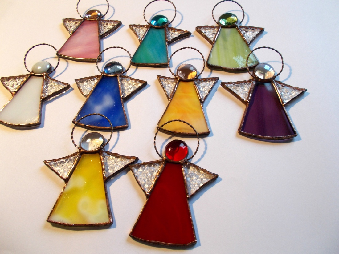 Tiffany angyal, karácsonyfadísz szett -  - Meska.hu