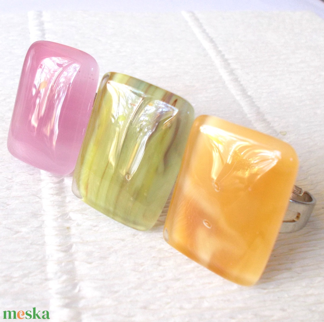 AKCIÓ! Nyár színei  gyűrű csomag, ajándék  lányoknak valentin napra, névnapra, születésnapra. - ékszer - gyűrű - statement gyűrű - Meska.hu