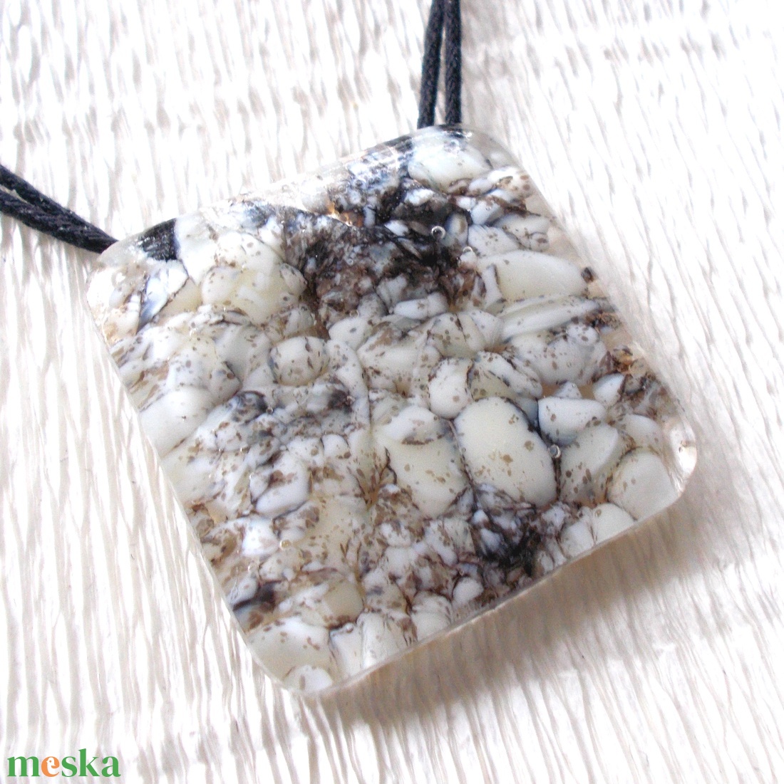 Kavics mintás üvegékszer szett, ajándék névnapra, születésnapra. - ékszer - ékszerszett - Meska.hu