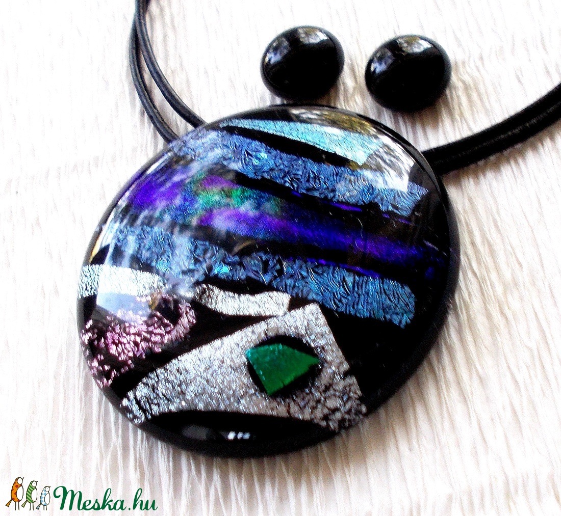 Dichroic kompozíció ékszerszett , ajándék nőknek, névnapra, születésnapra. - - Meska.hu Dichroic kompozíció ékszerszett , ajándék nőknek, névnapra, születésnapra. - - Meska.hu