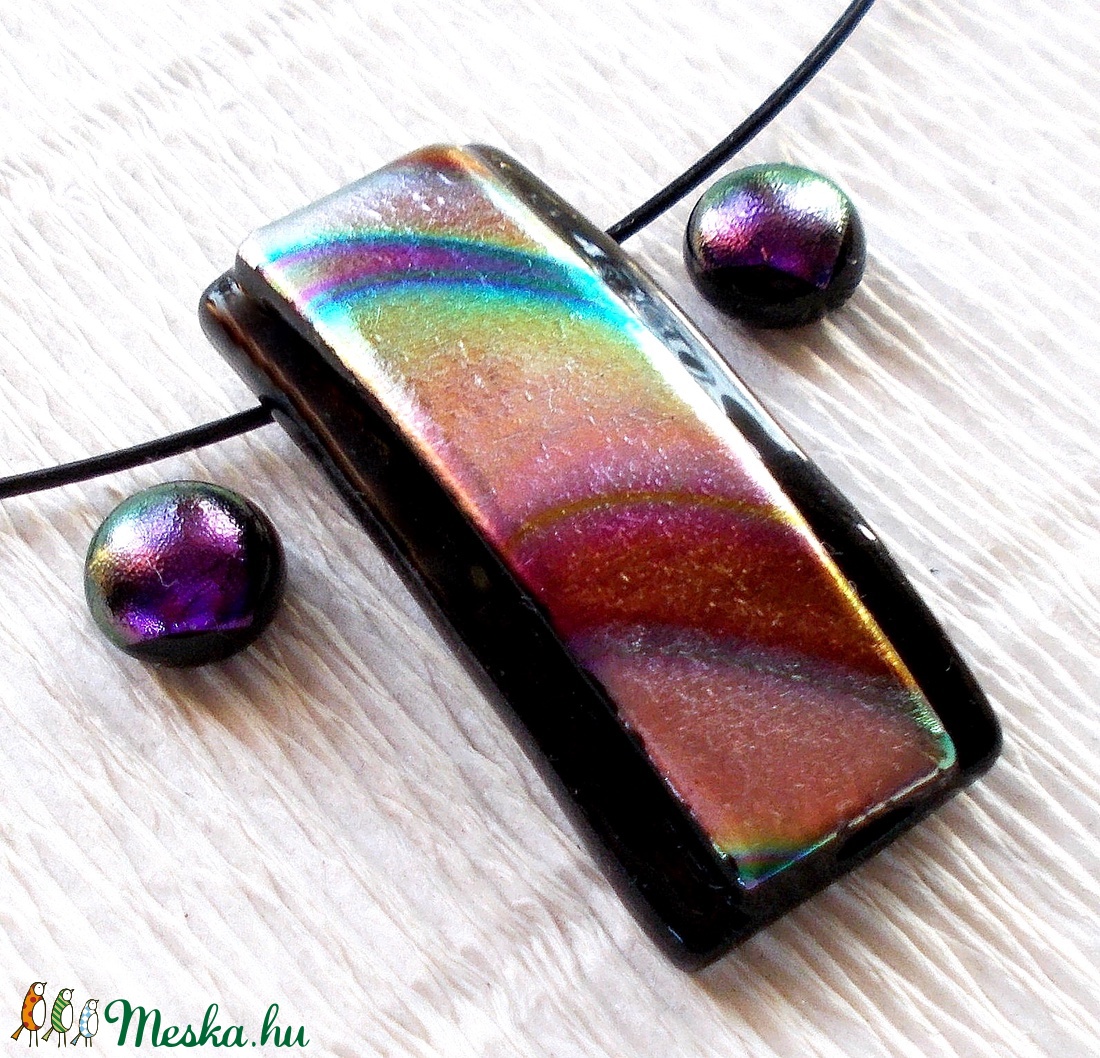 Szivárványos dichroic ékszerszett, ajándék névnapra, születésnapra. - - Meska.hu Szivárványos dichroic ékszerszett, ajándék névnapra, születésnapra. - - Meska.hu