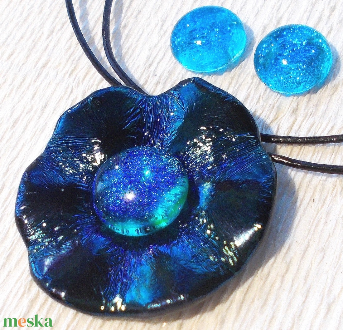 Kék rózsa ékszerszett , ajándék Valentin napra, névnapra születésnapra. - ékszer - ékszerszett - Meska.hu