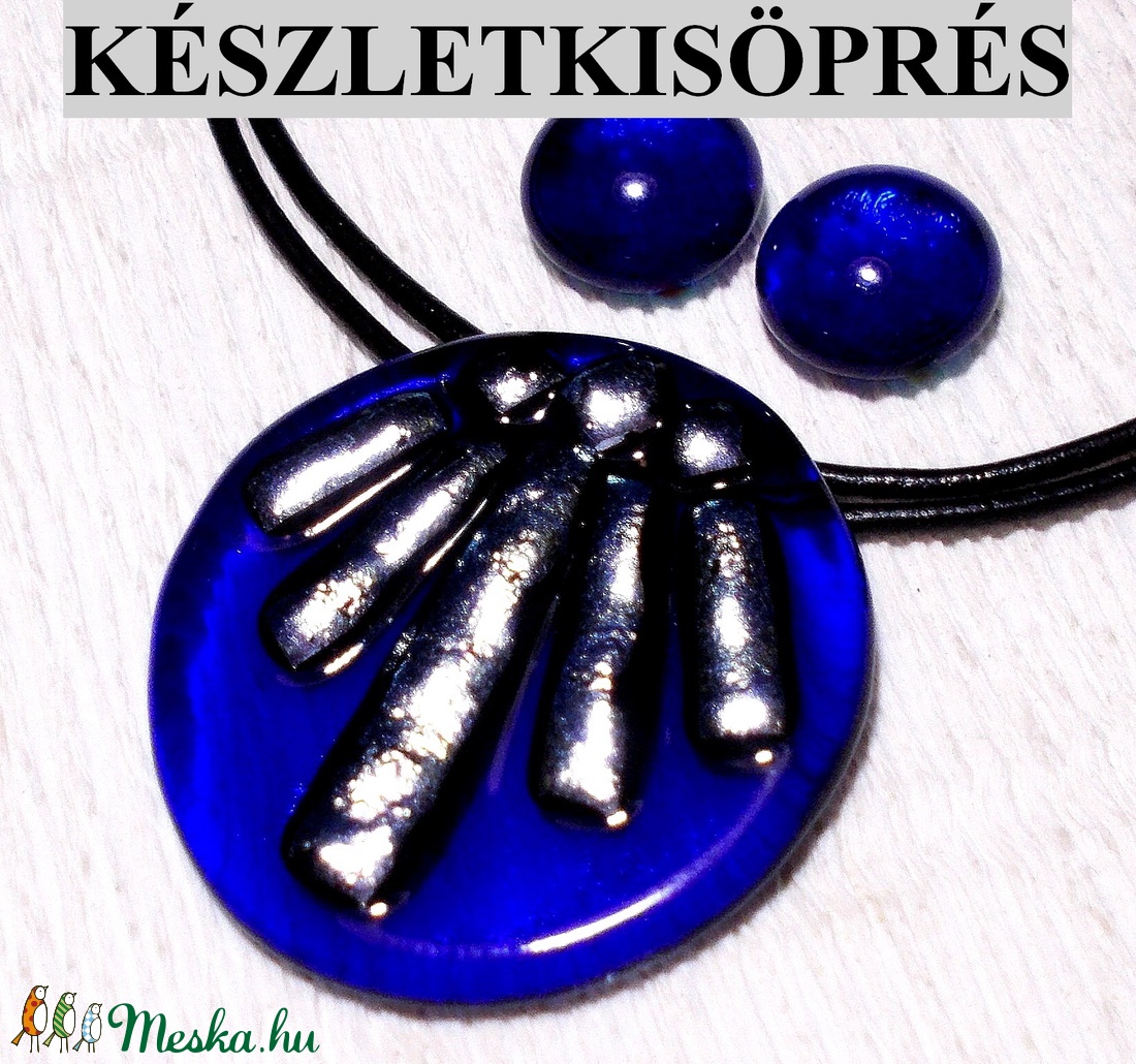 Ezüstös karibi kék üvegékszer szett, ajándék óvónéniknek, tanító néniknek pedagógus napra. - ékszer - ékszerszett - Meska.hu