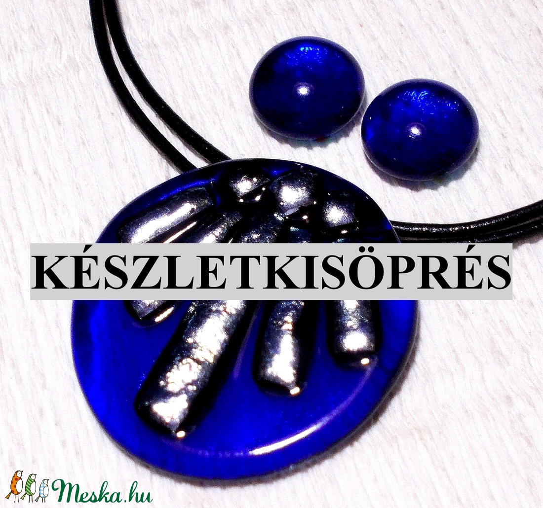 Ezüstös karibi kék üvegékszer szett, ajándék óvónéniknek, tanító néniknek pedagógus napra. - ékszer - ékszerszett - Meska.hu