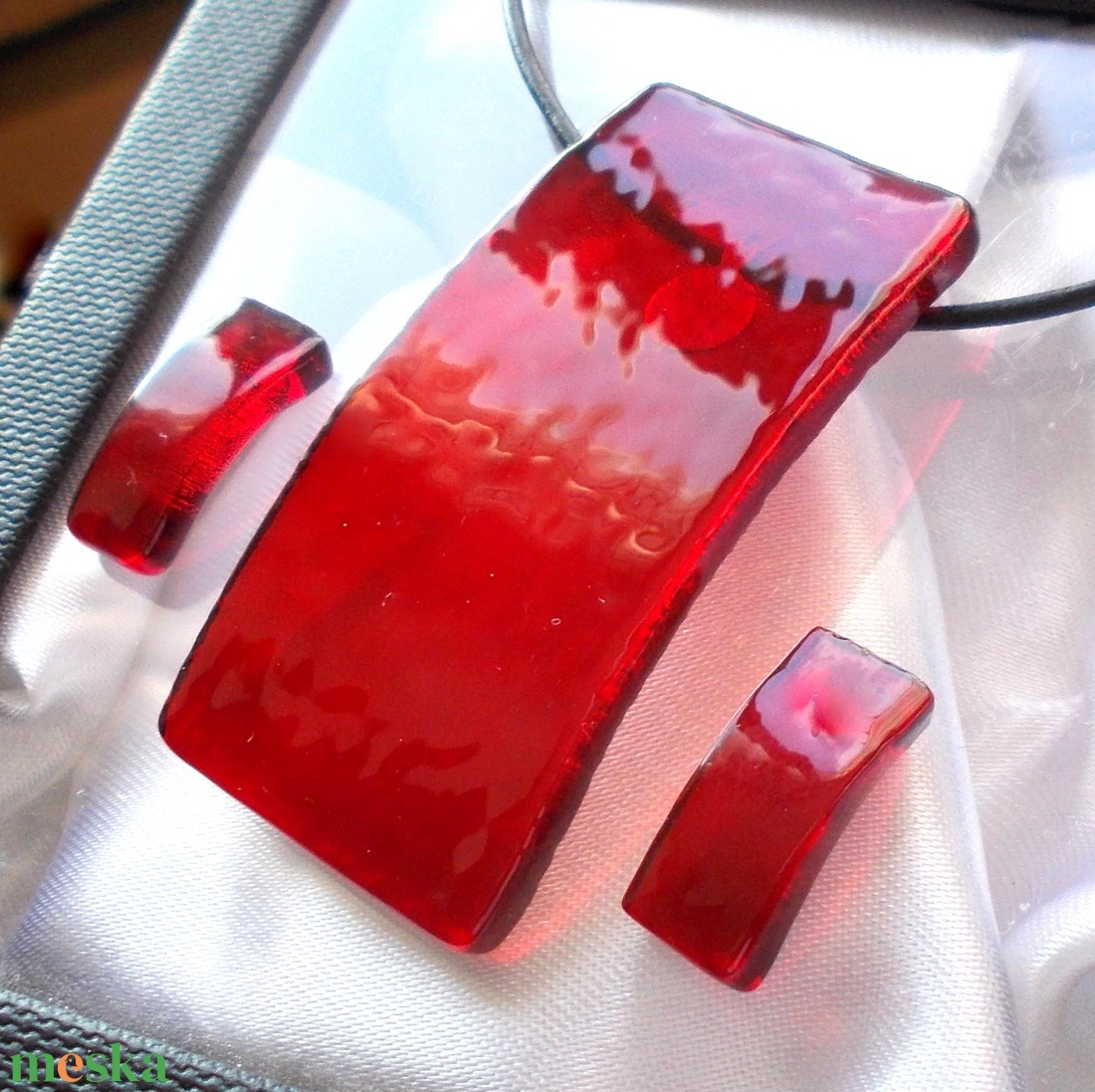 Rubin ragyogás ékszerszett, ajándék  ballagásra, névnapra, születésnapra. - ékszer - ékszerszett - Meska.hu