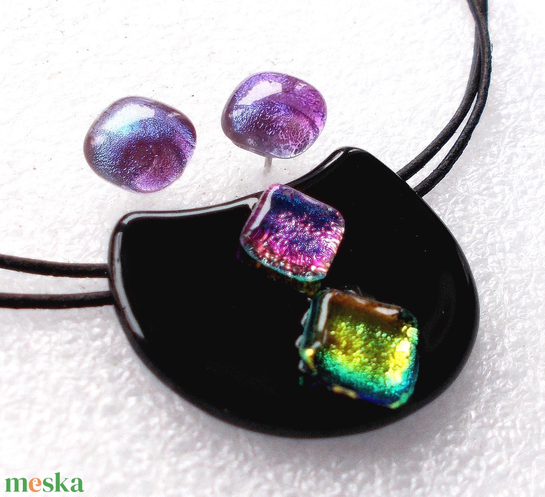 Fények éjszakája, hajlított ékszerszett ajándék névnapra, születésnapra. - ékszer - ékszerszett - Meska.hu