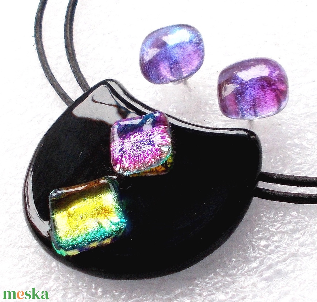 Fények éjszakája, hajlított ékszerszett ajándék névnapra, születésnapra. - ékszer - ékszerszett - Meska.hu