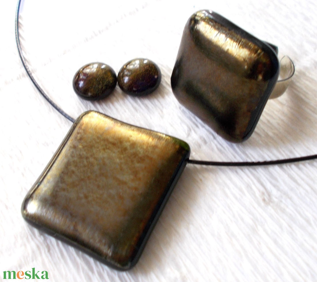 AKCIÓ! Bronzos  metál ékszerszett , ajándék névnapra születésnapra. - ékszer - ékszerszett - Meska.hu