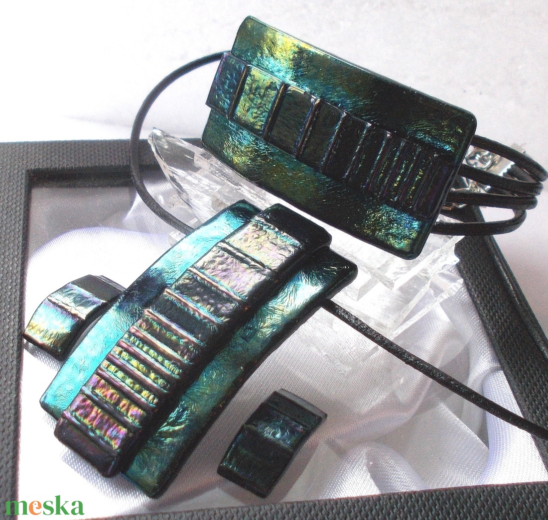 Smaragd fények ékszerszett , ajándék névnapra születésnapra. - ékszer - ékszerszett - Meska.hu