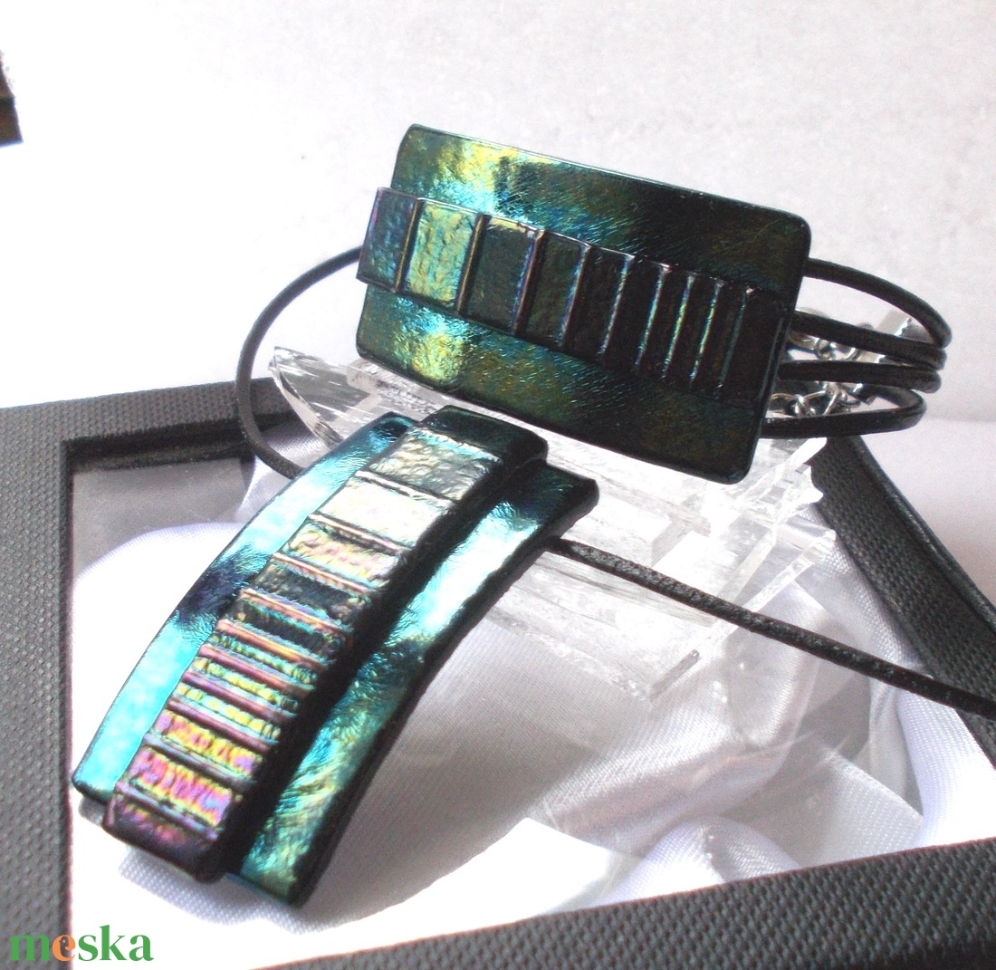 Smaragd fények ékszerszett , ajándék névnapra születésnapra. - ékszer - ékszerszett - Meska.hu