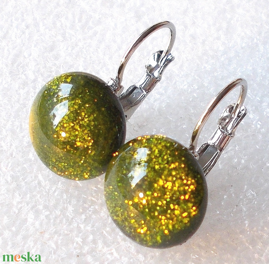 Arany moha aventurin fülbevaló  , ajándék  ballagásra, névnapra, születésnapra. - ékszer - fülbevaló - lógó fülbevaló - Meska.hu