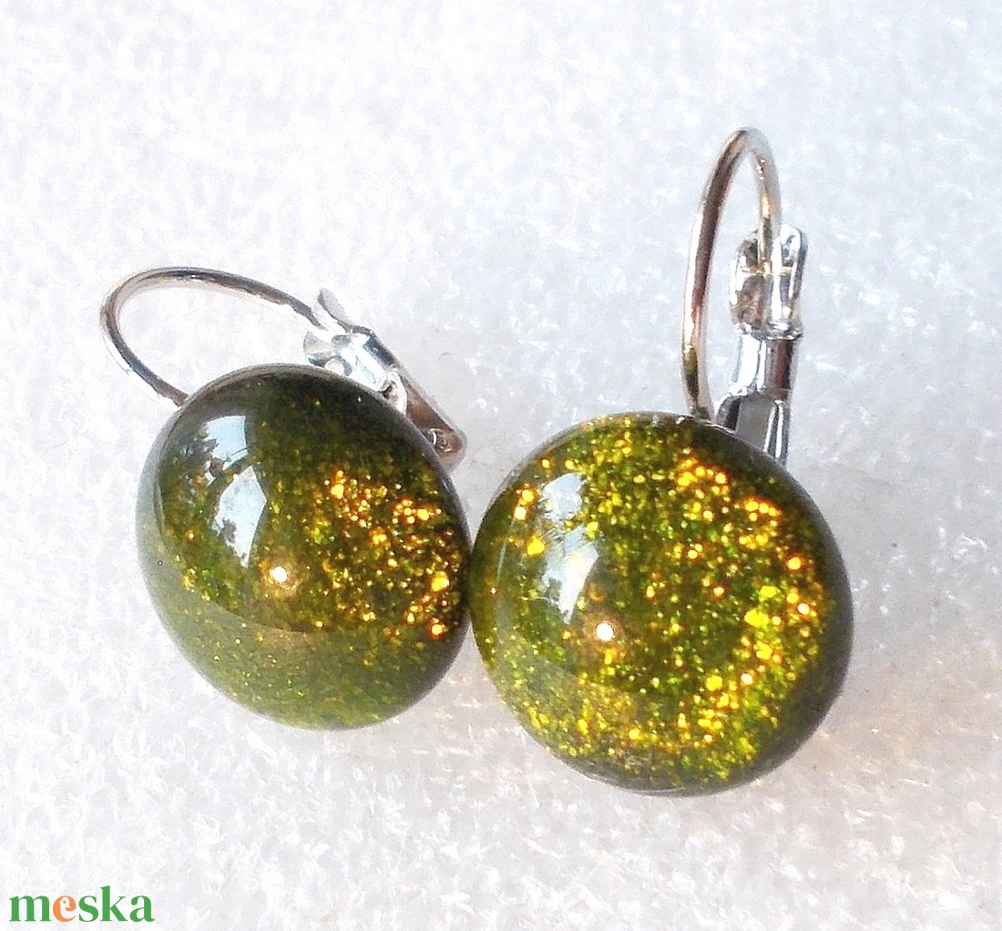 Arany moha aventurin fülbevaló  , ajándék  ballagásra, névnapra, születésnapra. - ékszer - fülbevaló - lógó fülbevaló - Meska.hu