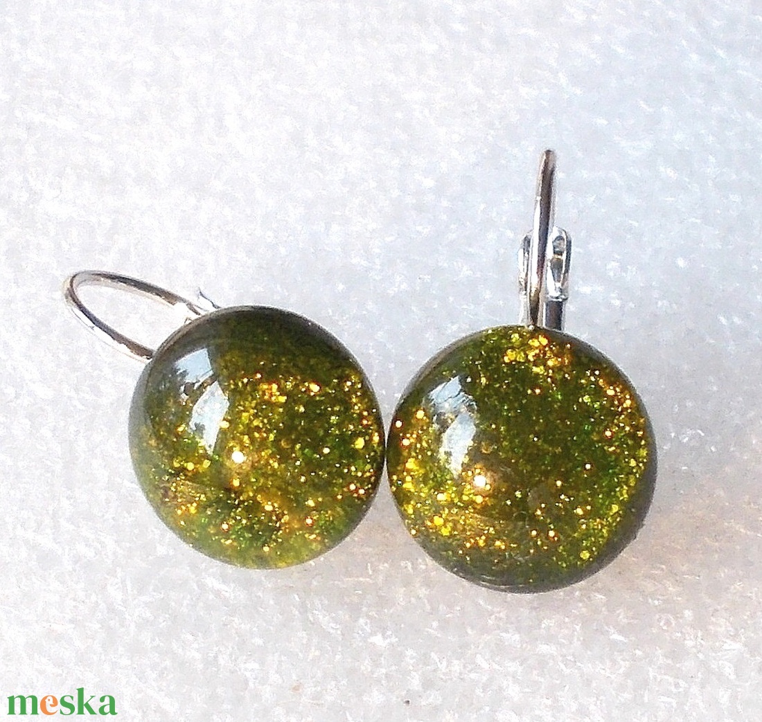 Arany moha aventurin fülbevaló  , ajándék  ballagásra, névnapra, születésnapra. - ékszer - fülbevaló - lógó fülbevaló - Meska.hu