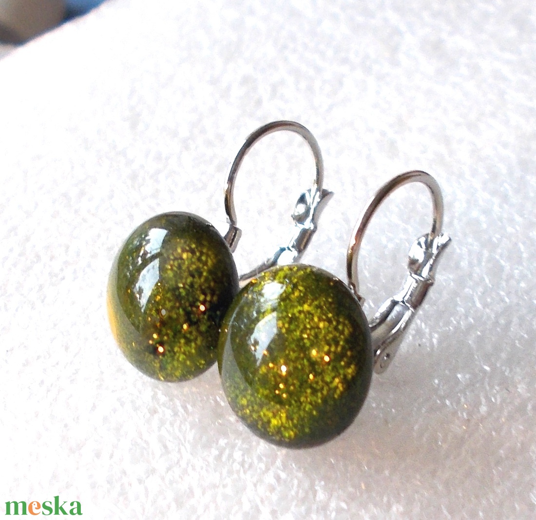 Arany moha aventurin fülbevaló  , ajándék  ballagásra, névnapra, születésnapra. - ékszer - fülbevaló - lógó fülbevaló - Meska.hu